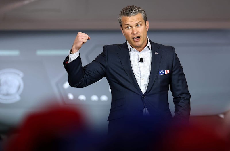 Defense Secretary Pete Hegseth speaks at Lockheed Martin's Fort Worth, Texas facility on Monday, Jan. 12, 2026, as part of his "Arsenal of Freedom" industry tour.
