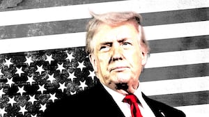 Donald Trump and an American flag position in Signal of Distress.