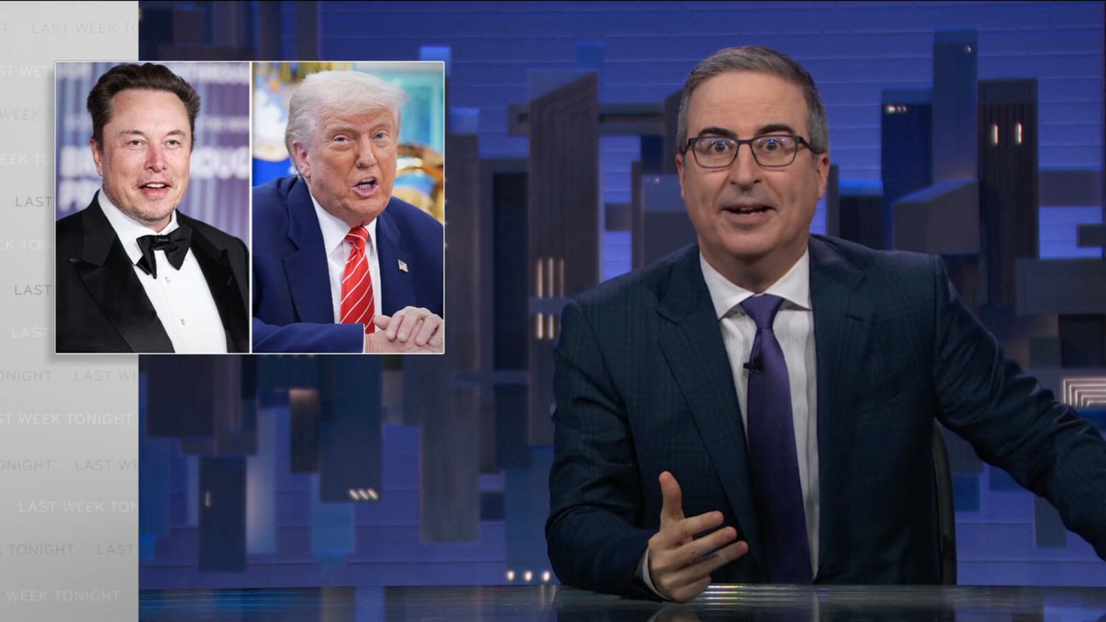 John Oliver Mocks Trump-Musk Feud as ‘Real Housewives’ Drama