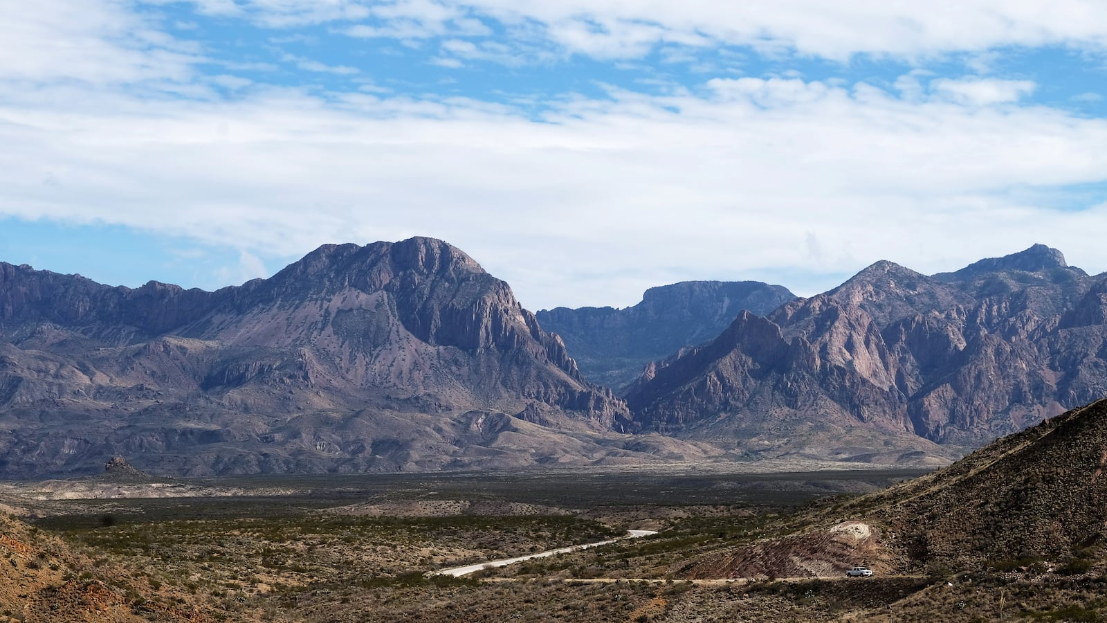 A view of the Chisos Mountains in Big Bend National Park.