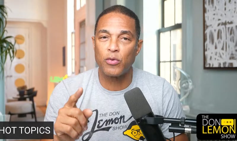 Don Lemon hosting his YouTube show