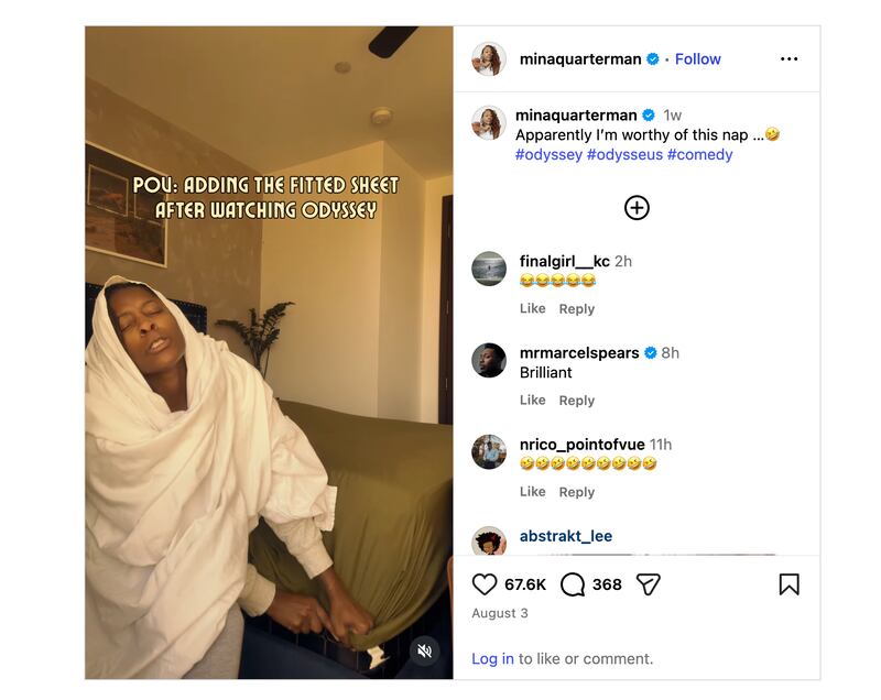 Screenshot of Instagram