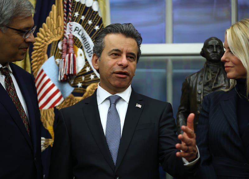 President Donald Trump has reportedly signed off on a plan to fire FDA Commissioner Marty Makary, pictured speaking at the White House in January.