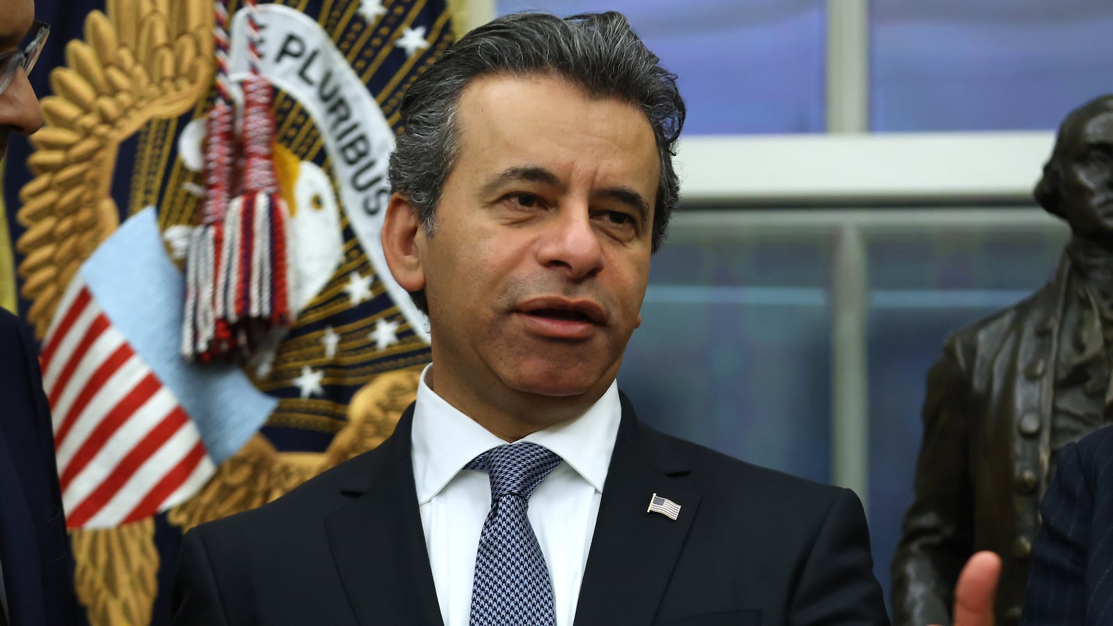 President Donald Trump has reportedly signed off on a plan to fire FDA Commissioner Marty Makary, pictured speaking at the White House in January.