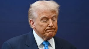 Donald Trump at the Gyeongju National Museum in Gyeongju on October 29, 2025.