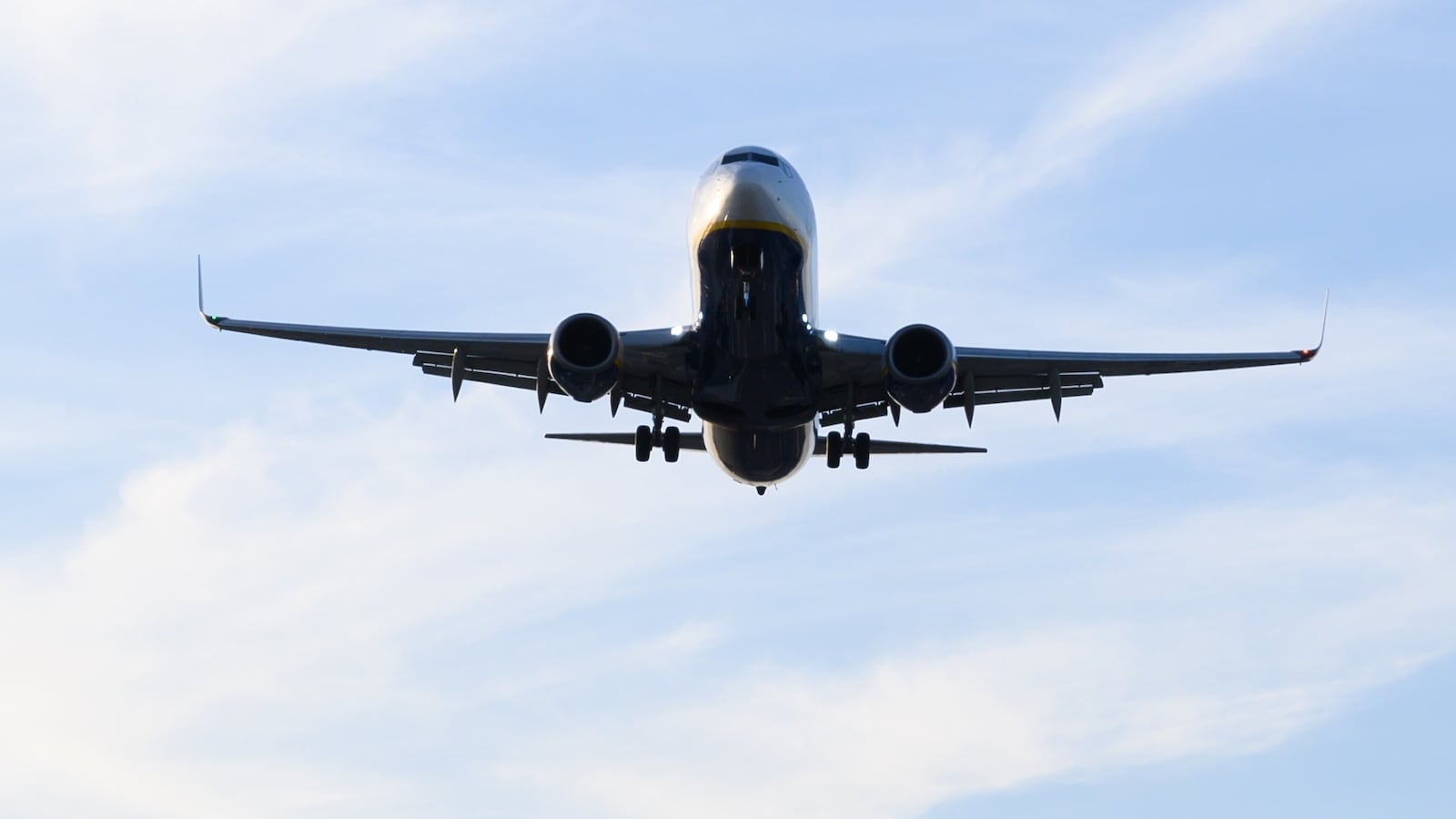 A Ryanair Boeing 737-800 lands
