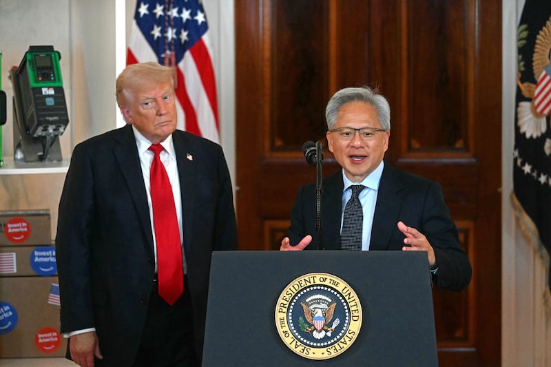 Donald Trump and Jensen Huang