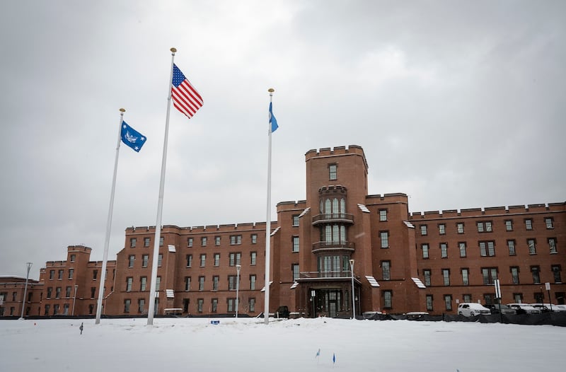 The grounds of the St. Elizabeth's Campus near the Ceremonial Entrance of the Department of Homeland Security's headquarters on Feb. 2, 2021.