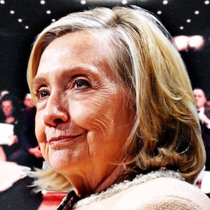 A photo illustration of Hillary Clinton.