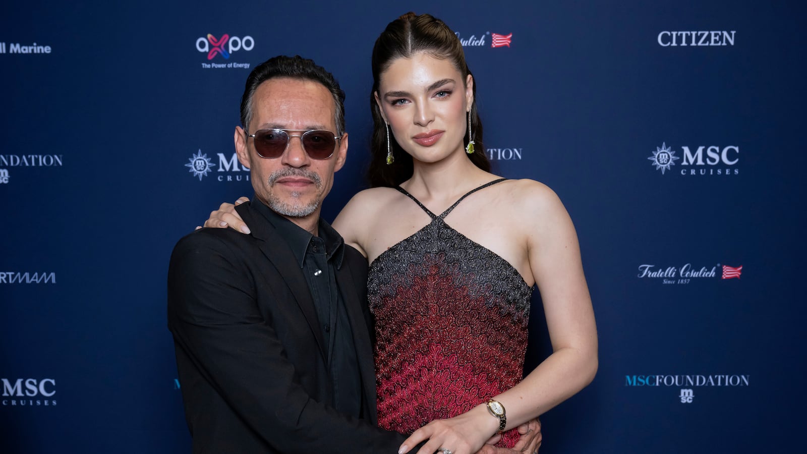 Marc Anthony and Nadia Ferreira.
