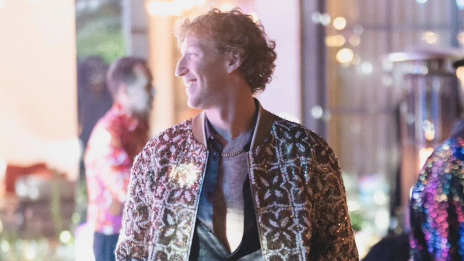 Mark Zuckerberg Flaunts Hairy Chest and ’70s Threads at Party for ...