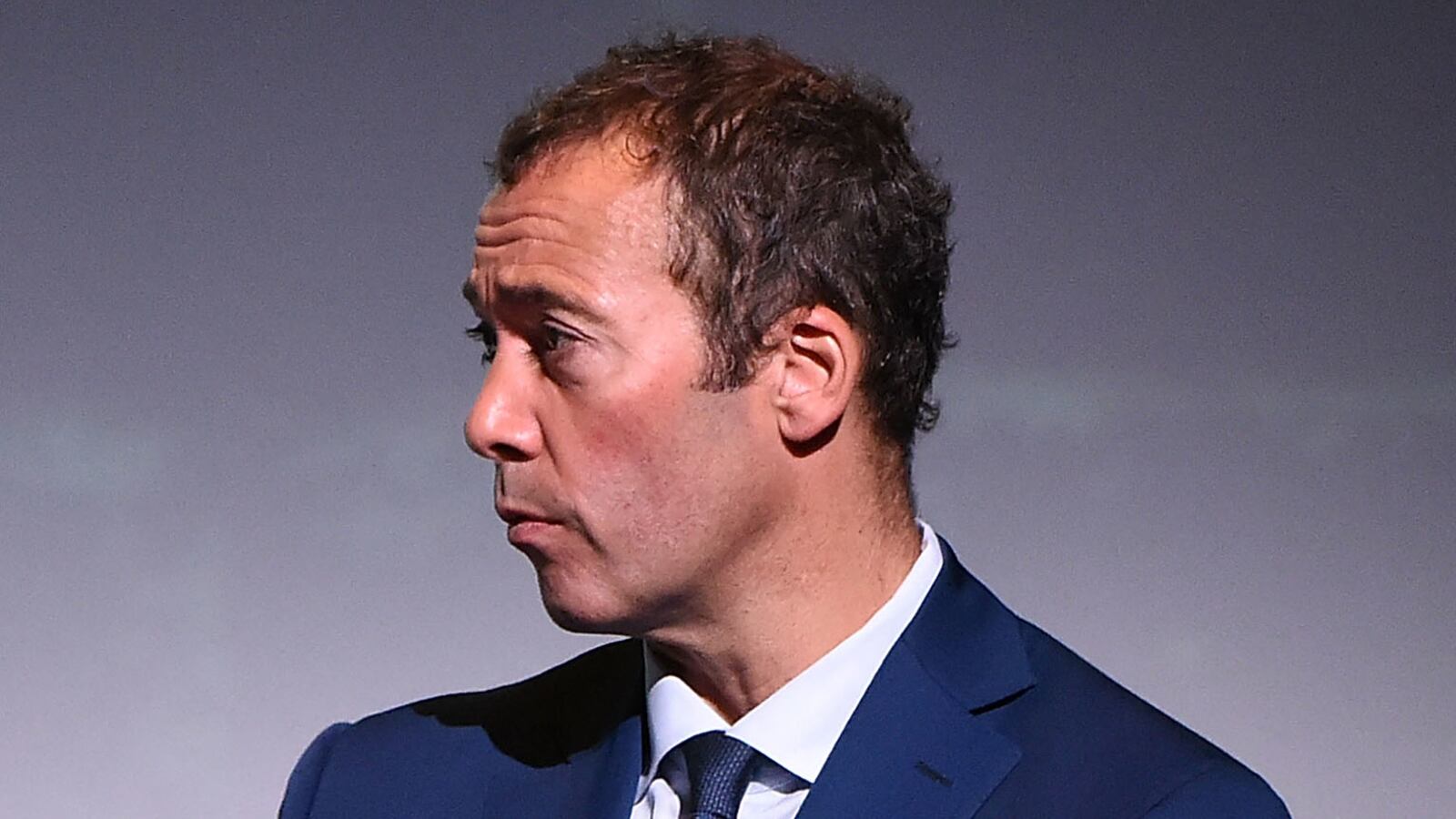 Will Lewis speaks on a panel.