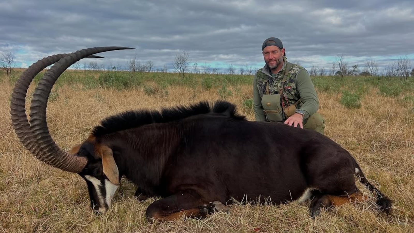 Jay Cutler with a dead antelope.