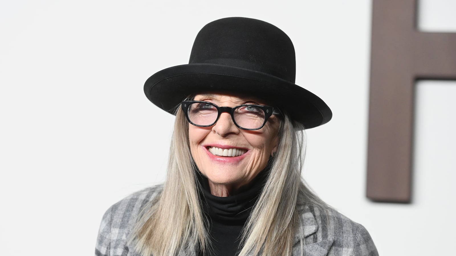 Diane Keaton at the Ralph Lauren Spring 2024 Ready To Wear Fashion Show at the Brooklyn Navy Yard on September 8, 2023 in Brooklyn, New York.
