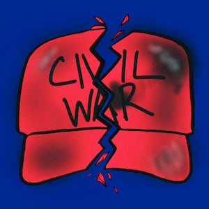 MAGA civil war hat illustration