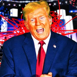 A photo illustration of Donald Trump.