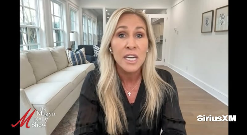 Marjorie Taylor Greene on Megyn Kelly's show.