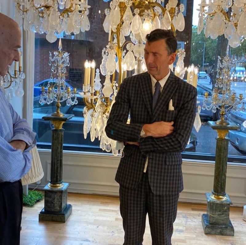 Upham and a man in his 40s got into trouble in the sea.