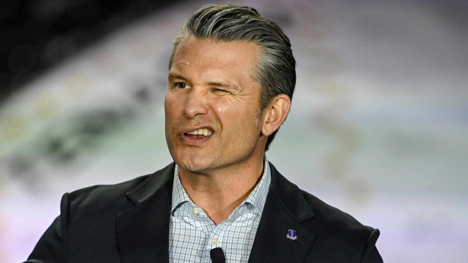United States Secretary of War Pete Hegseth speaks during a visit to Sierra Space in Louisville, Colorado on Monday, February 23, 2026.