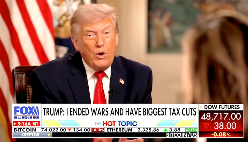 Donald Trump on Fox Business.