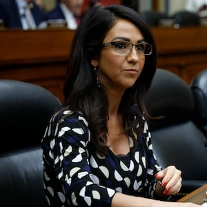 Rep. Lauren Boebert (R-CO) arrives for a hearing with Administrator of the U.S. Federal Emergency Management Agency (FEMA) Deanne Criswell at the Rayburn House Office Building on November 19, 2024 in Washington, DC.