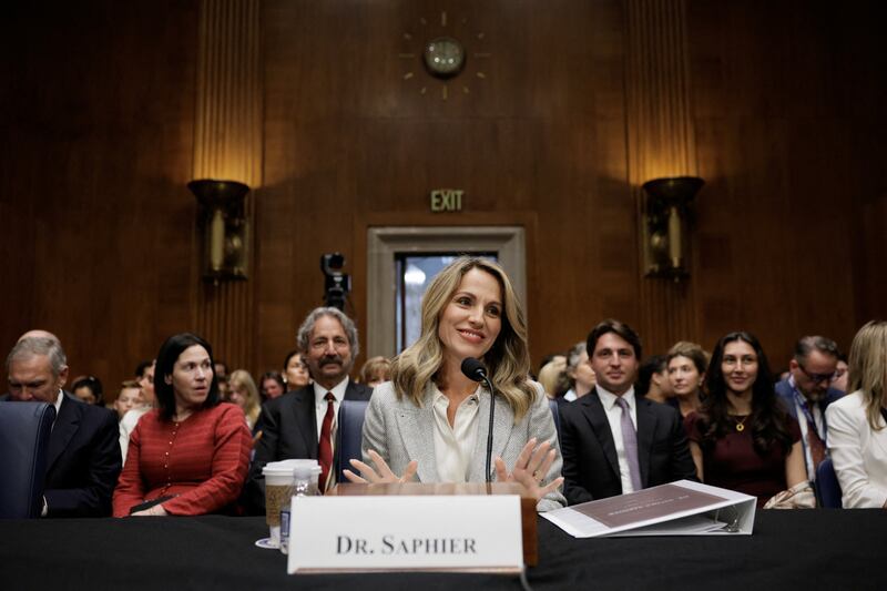 Saphier told senators she does not believe vaccines cause autism.