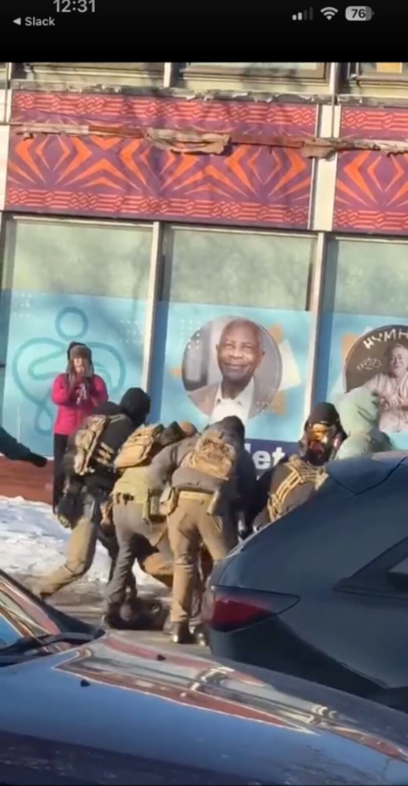 Video of a man being shot by ICE agents outside Glam Doll Donuts on January 24, 2026 in Minneapolis.
