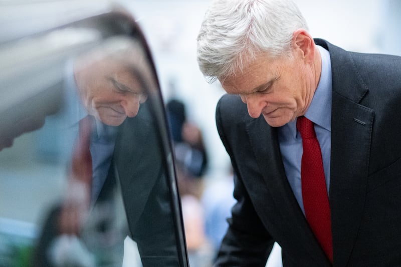 UNITED STATES - OCTOBER 28: Sen. Bill Cassidy, R-La., arrives in the U.S. Capitol for a vote on Tuesday, October 28, 2025. (Bill Clark/CQ-Roll Call, Inc via Getty Images)