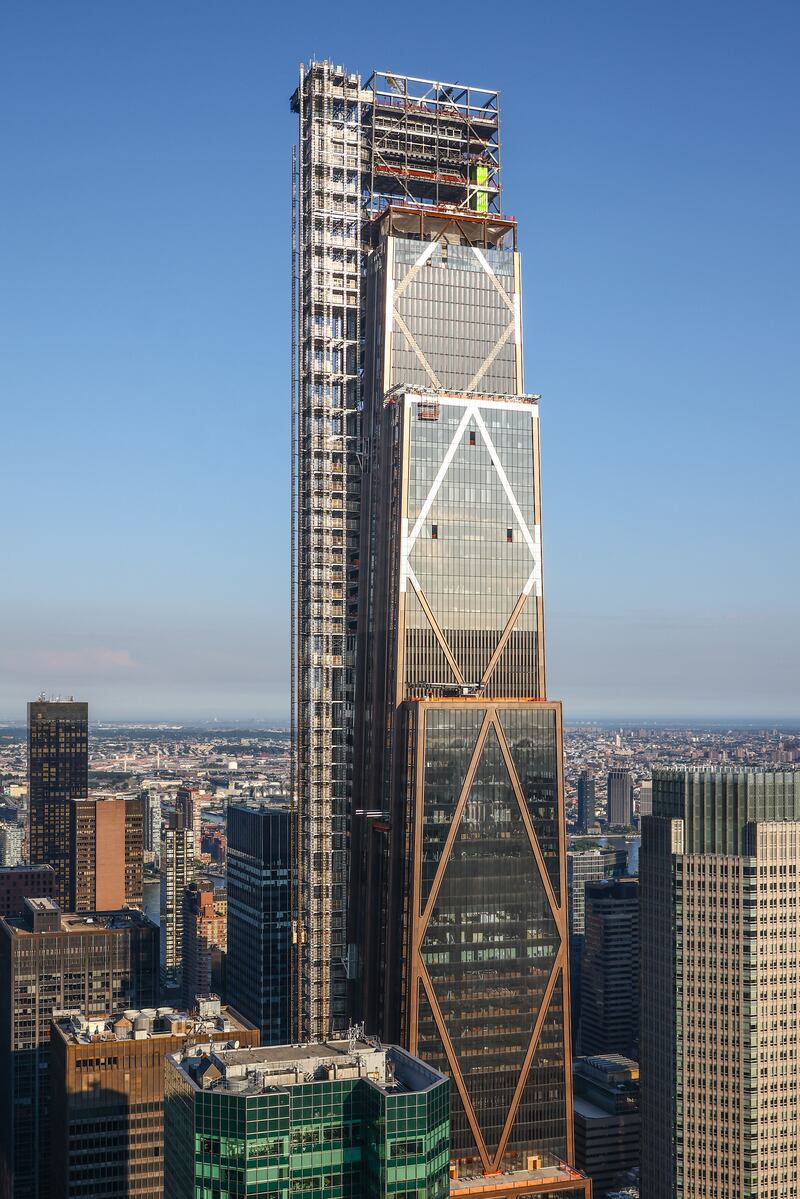 A view on 270 Park Avenue tower known as the JPMorgan Chase Building in Manhattan seen from Top of the Rock NYC Observation Deck of Rockefeller Center building in New York City, United States of America on July 13th, 2024.  (Photo by Beata Zawrzel/NurPhoto via Getty Images)