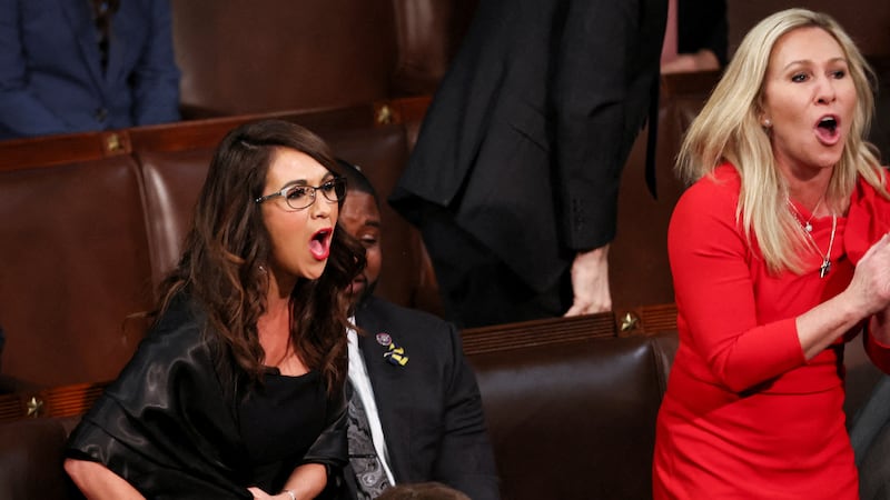 Reps. Lauren Boebert and Marjorie Taylor Greene 