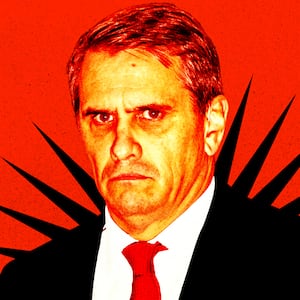 A photo illustration illo of United States attorney general Todd Blanche.