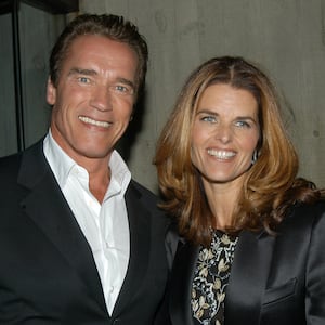 Arnold Schwarzenegger and his wife, TV newswoman Maria Shriver, are on hand for a 25th anniversary showing of "Pumping Iron," the film that made Schwarzenegger famous, at the Whitney Museum of American Art.