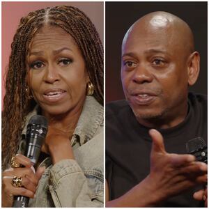 Michelle Obama and Dave Chappelle