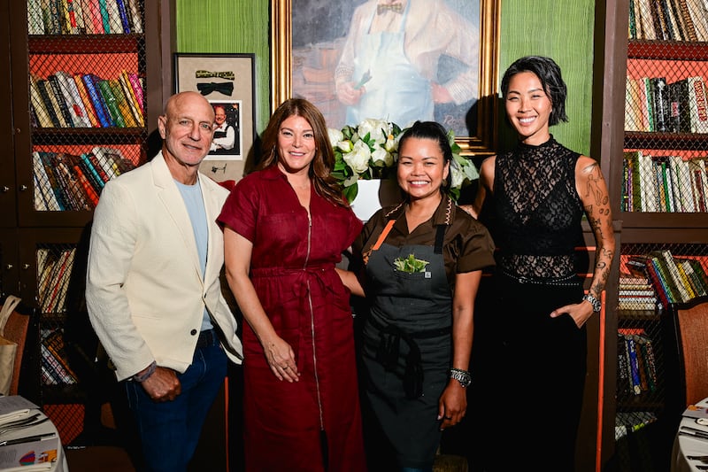 Tom Colicchio, Gail Simmons, Rhoda Magbitang, and Kristen Kish at the James Beard House