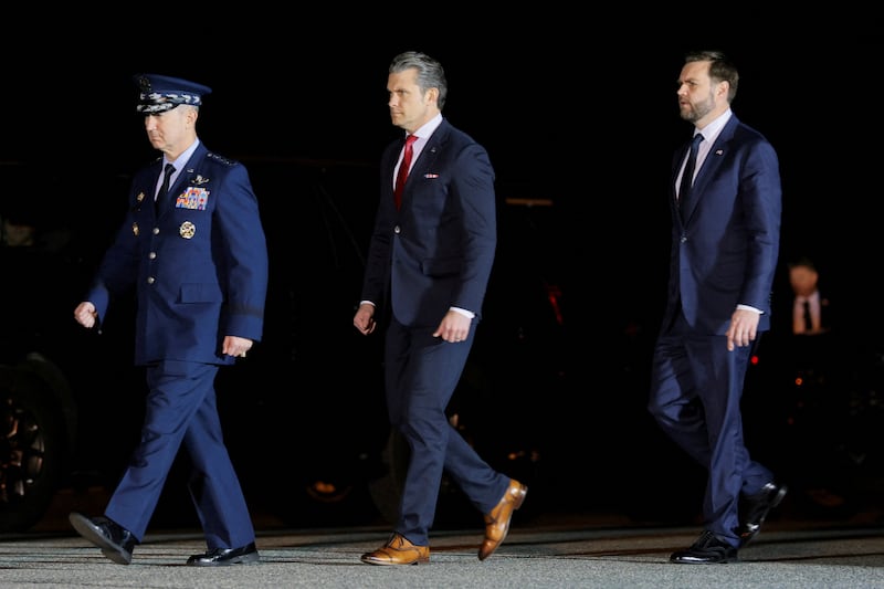 Dan Caine, JD Vance and Pete Hegseth