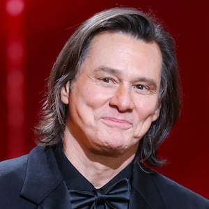 PARIS, FRANCE - FEBRUARY 26: Jim Carrey accepts the Honorary Cesar Award  during the 51st Cesar Film Awards at L'Olympia on February 26, 2026 in Paris, France. (Photo by Stephane Cardinale - Corbis/Corbis via Getty Images)