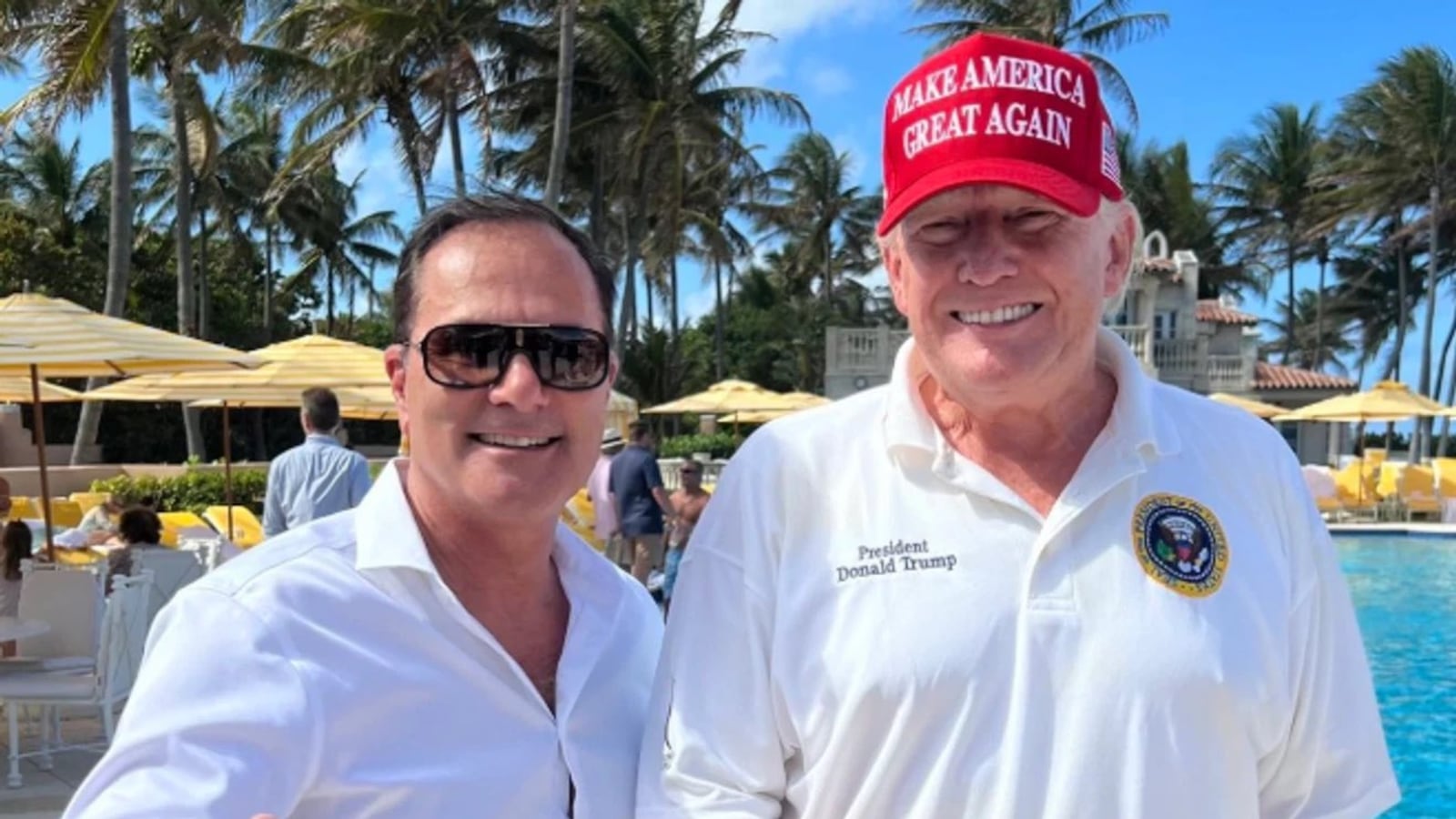 Mike Caruso and President Donald Trump