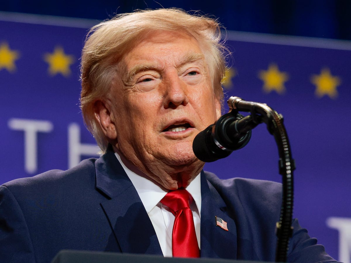 Trump, 80, Debuts Suspicious New Hair at Speech in Las Vegas