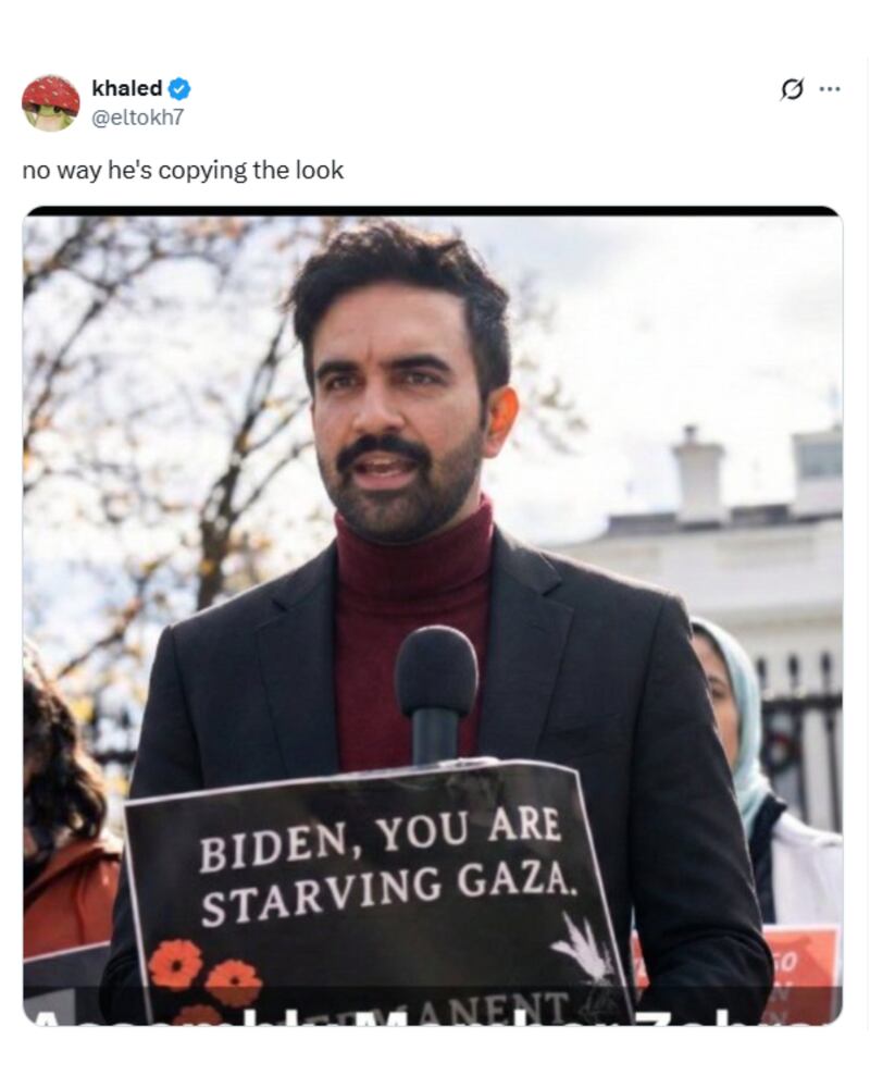 Social media users react to President Donald Trump's new scarf.