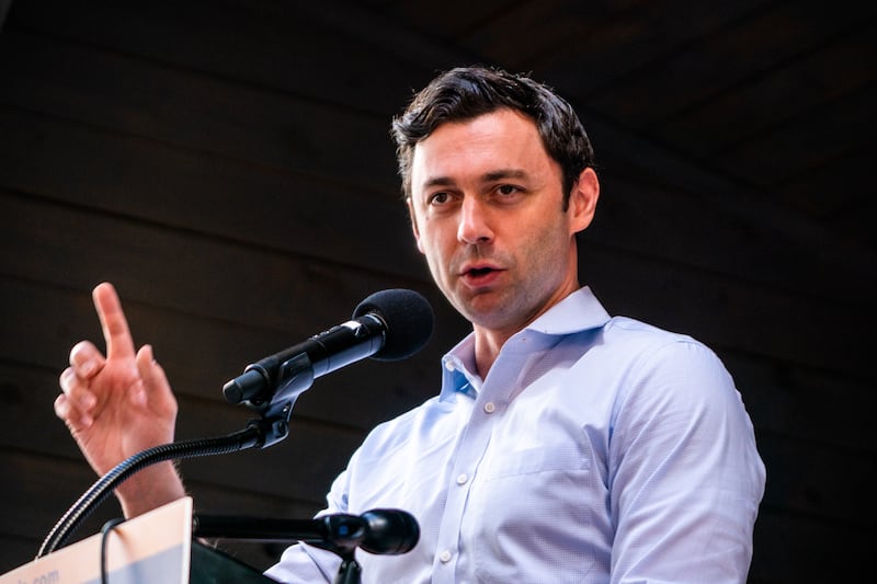 Senator Jon Ossoff (D-GA) held a campaign rally In Atlanta, Georgia on Sunday.