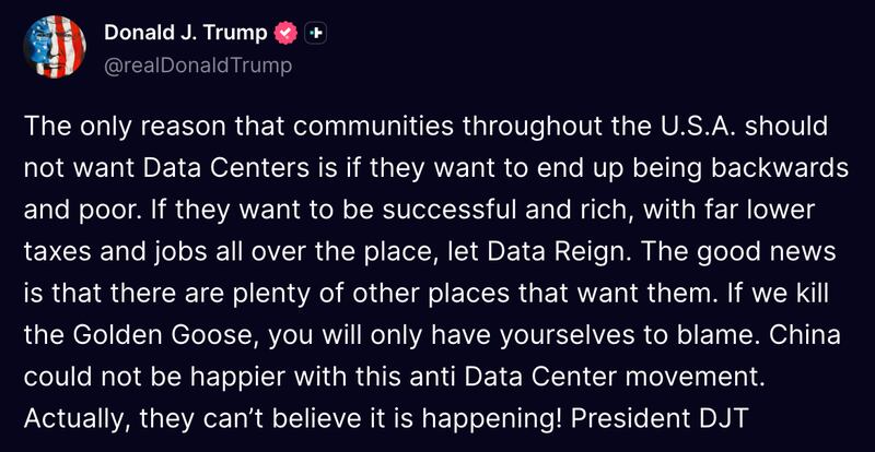 Trump posted this on Monday.