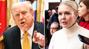 Donald Trump and Karoline Leavitt.