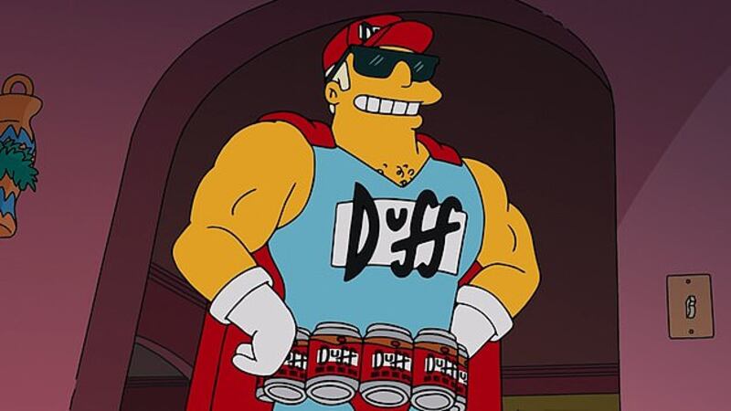 Duffman from 'The Simpsons.'