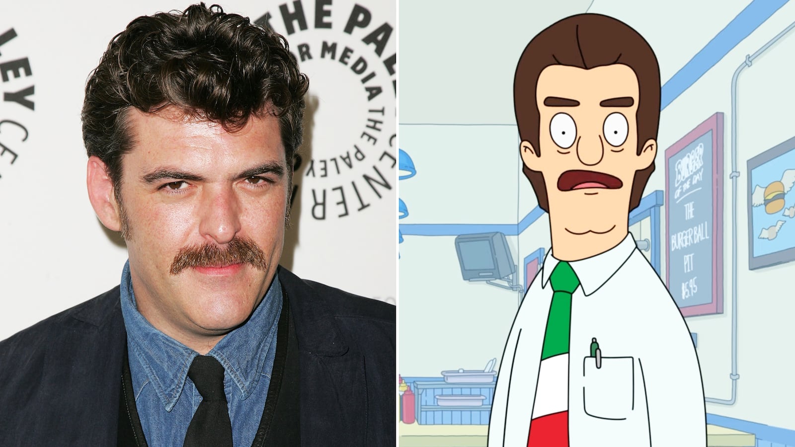 A photo composite of Jay Johnston and Jimmy Pesto.