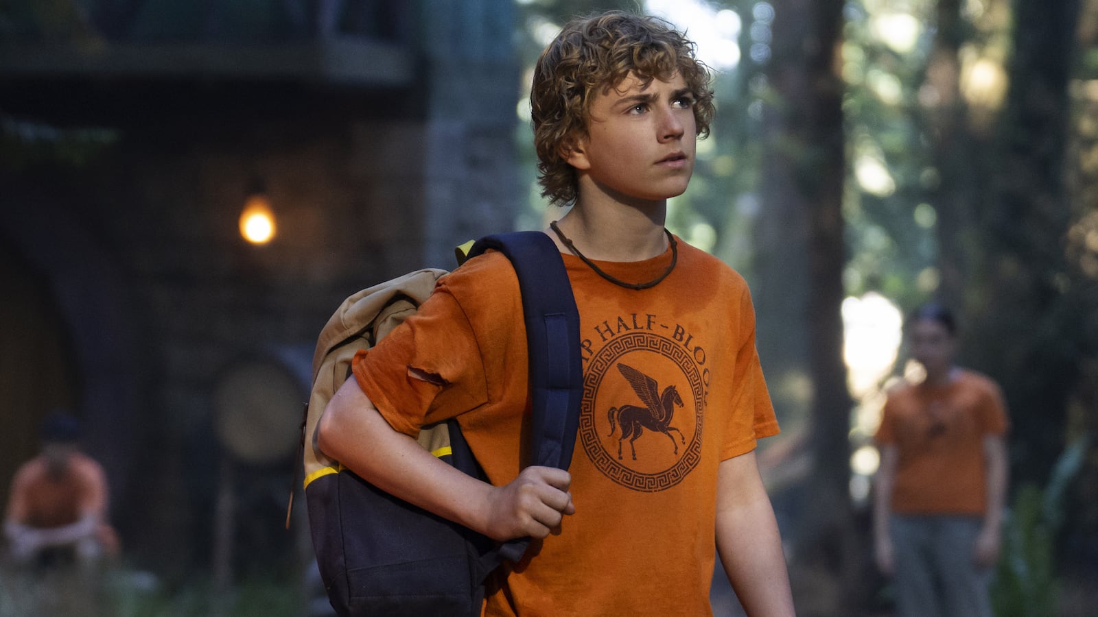 A production still of Walker Scobell in Percy Jackson.