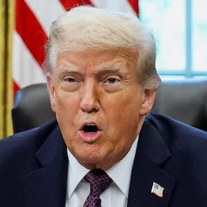 U.S. President Donald Trump in the Oval Office at the White House in Washington, D.C., U.S., September 15, 2025.