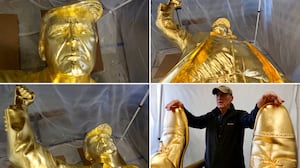 Trump gold statue