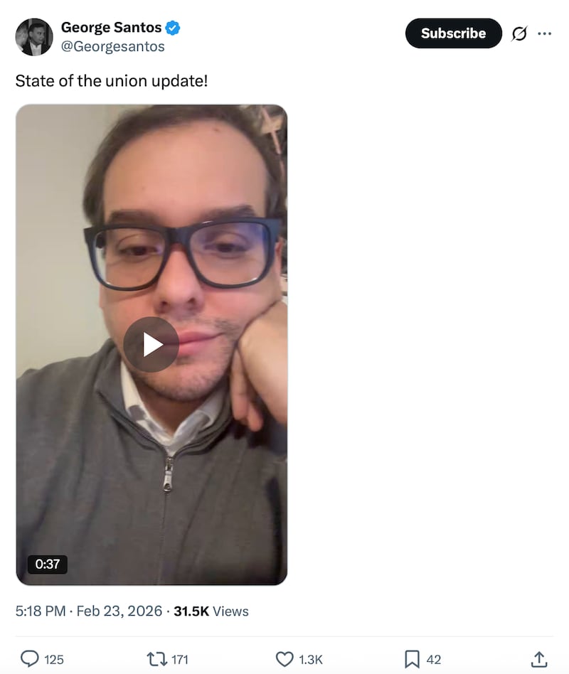 Santos' video is at the center of a DOJ probe about insider trading, NPR reports.