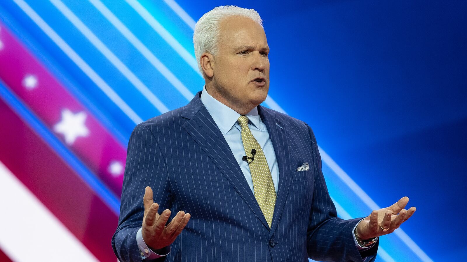 WASHINGTON, DC, DISTRICT OF COLUMBIA, UNITED STATES - 2023/03/02: Matt Schlapp, CPAC Chairman speaks on the 1st day of CPAC (Conservative Political Action Conference) Washington, DC conference at Gaylord National Harbor Resort & Convention. (Photo by Lev Radin/Pacific Press/LightRocket via Getty Images)