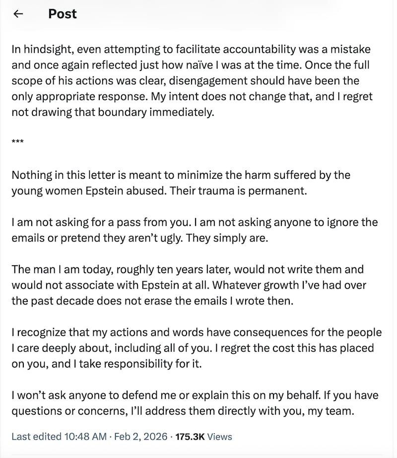 Attia said he won't ask anyone to defend him. So far, no one has.